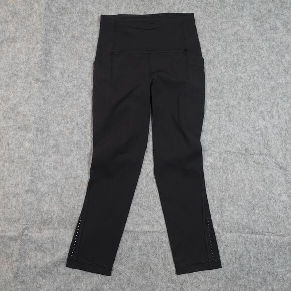 Lululemon Leggings Womens 2 Swift Speed High Rise 21" Black Yoga Run Workout Gym - Picture 1 of 8